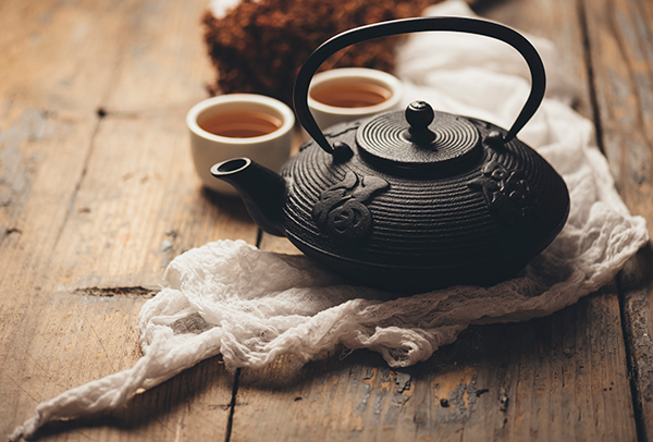 Cast iron teapot