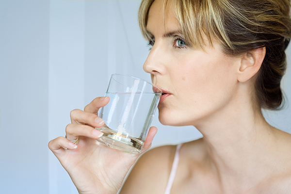 Woman drinking water