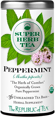 The Republic of Tea, Organic Peppermint SuperHerb Tea Bags
