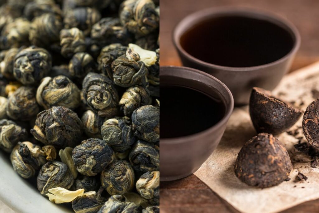Pu-erh tea vs. oolong tea