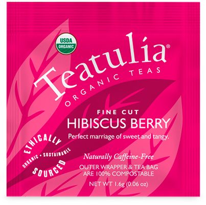 Teatulia Organic Hibiscus Berry Tea Bags