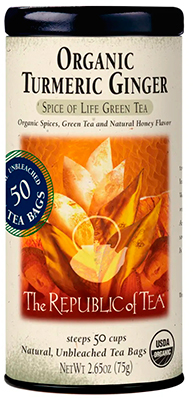 The Republic of Tea, Organic Turmeric Ginger Green Tea Bags
